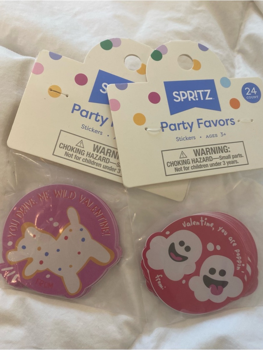 Spritz Valentine Stickers 24 Count 2 Packs